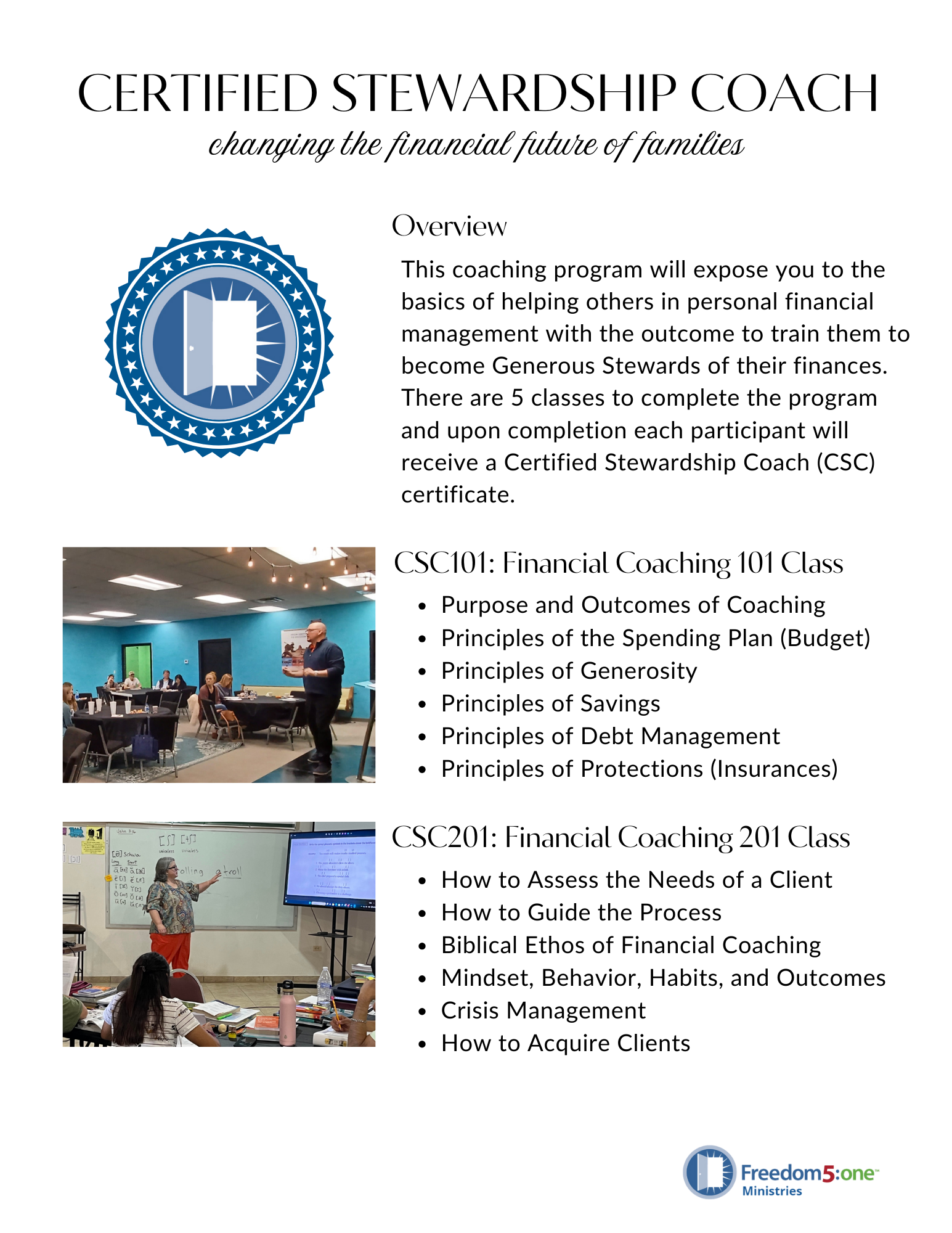 Certified Stewardship Coach (CSC) – Freedom5one Institute
